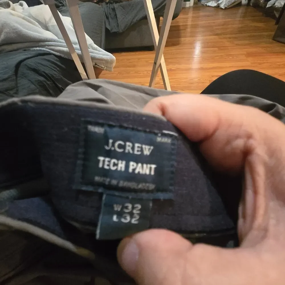 J.Crew 484 Slim Fit Tech Pants Men’s 32x32 Gray Stretch Chino